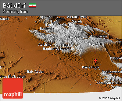 Physical Panoramic Map of Bābdūrī