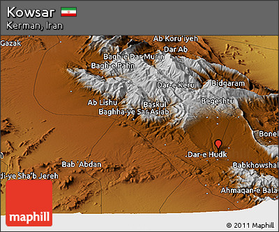 Physical Panoramic Map of Kowsar