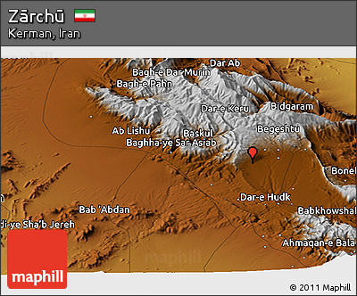 Physical Panoramic Map of Zārchū