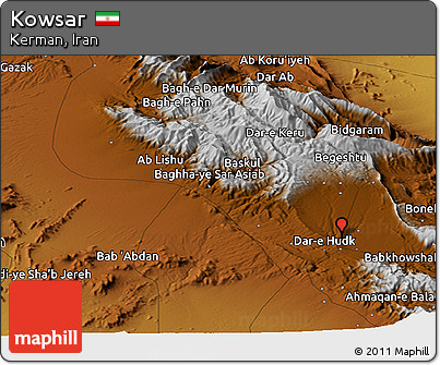 Physical Panoramic Map of Kowsar