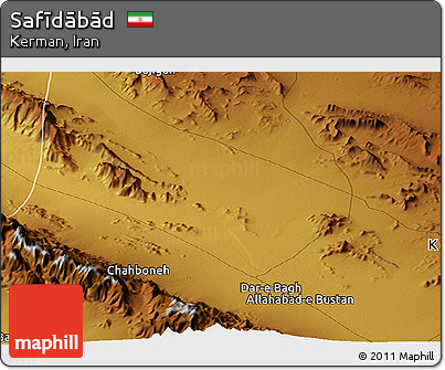Physical Panoramic Map of Safīdābād
