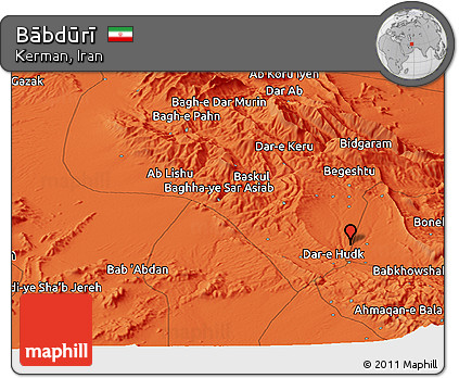 Political Panoramic Map of Bābdūrī