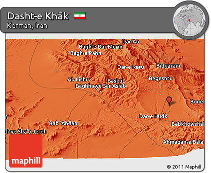 Political Panoramic Map of Dasht-e Khāk