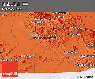 Political Panoramic Map of Bābdūrī
