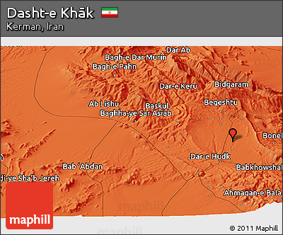 Political Panoramic Map of Dasht-e Khāk