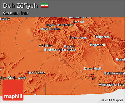 Political Panoramic Map of Deh Zū'īyeh