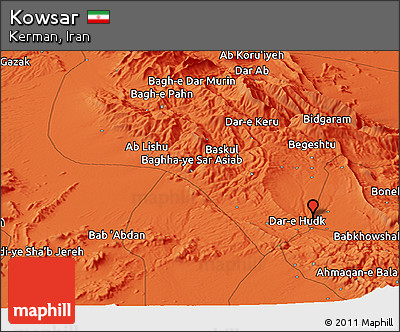 Political Panoramic Map of Kowsar