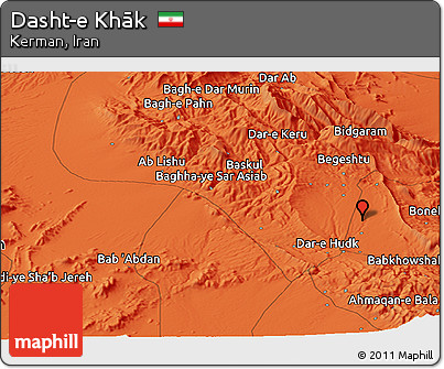 Political Panoramic Map of Dasht-e Khāk