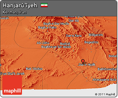 Political Panoramic Map of Hanjarū'īyeh