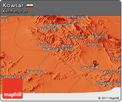 Political Panoramic Map of Kowsar