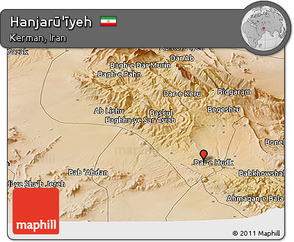 Satellite Panoramic Map of Hanjarū'īyeh
