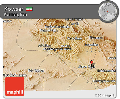 Satellite Panoramic Map of Kowsar