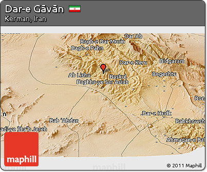 Satellite Panoramic Map of Dar-e Gāvān