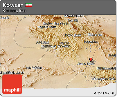 Satellite Panoramic Map of Kowsar