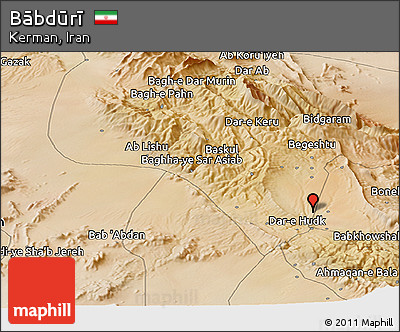 Satellite Panoramic Map of Bābdūrī