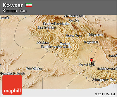 Satellite Panoramic Map of Kowsar