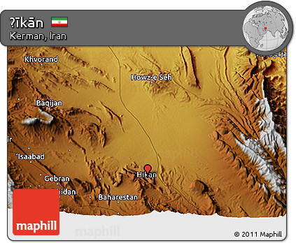 Physical 3D Map of Ḩīkān