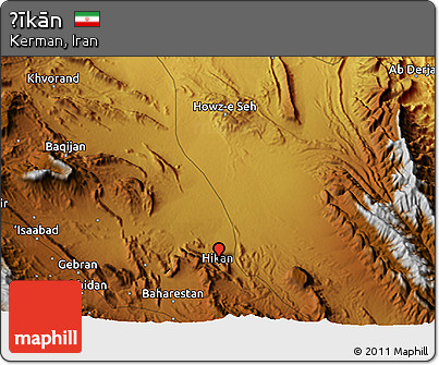 Physical 3D Map of Ḩīkān