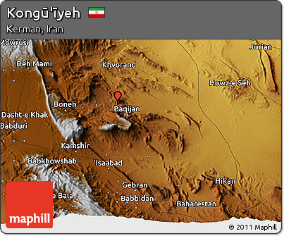 Physical 3D Map of Kongū'īyeh