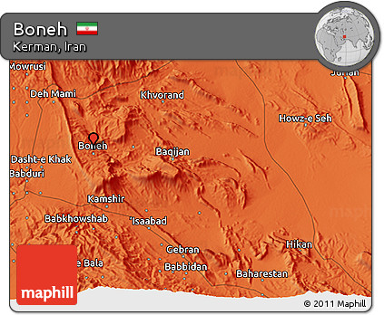 Political 3D Map of Boneh
