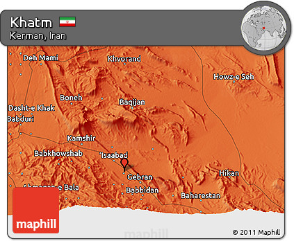Political 3D Map of Khatm