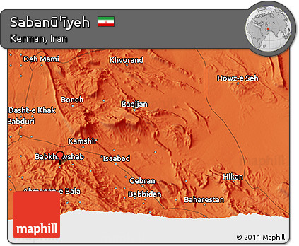 Political 3D Map of Sabanū'īyeh