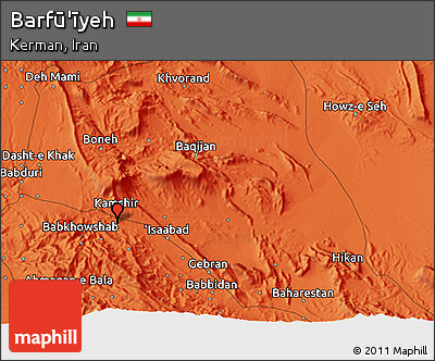 Political 3D Map of Barfū'īyeh