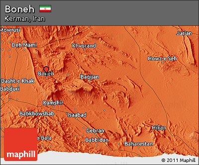 Political 3D Map of Boneh