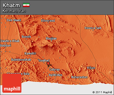 Political 3D Map of Khatm