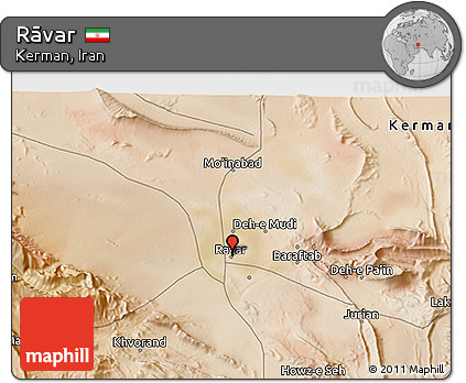 Satellite 3D Map of Rāvar