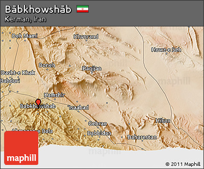 Satellite 3D Map of Bābkhowshāb