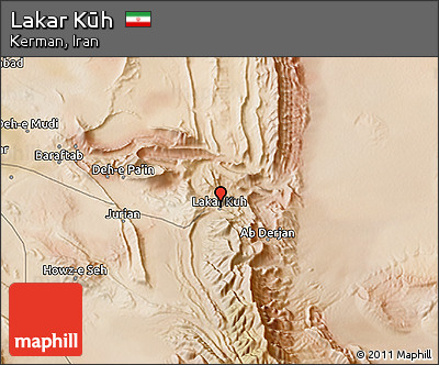 Satellite 3D Map of Lakar Kūh