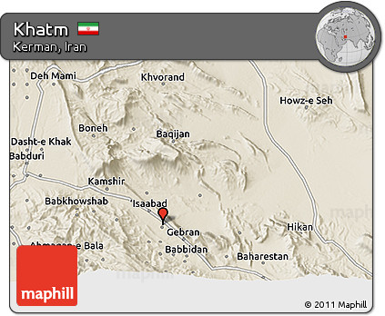 Shaded Relief 3D Map of Khatm
