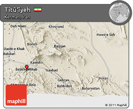 Shaded Relief 3D Map of Tītū'īyeh