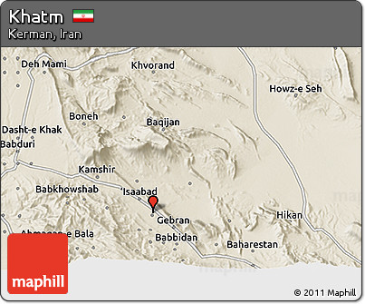 Shaded Relief 3D Map of Khatm