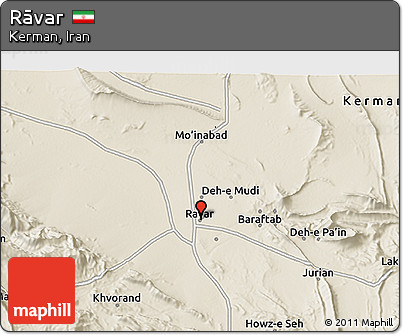 Shaded Relief 3D Map of Rāvar