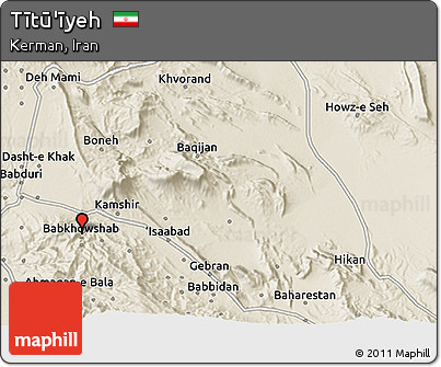 Shaded Relief 3D Map of Tītū'īyeh