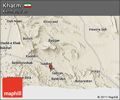 Shaded Relief 3D Map of Khatm
