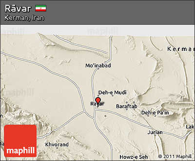Shaded Relief 3D Map of Rāvar