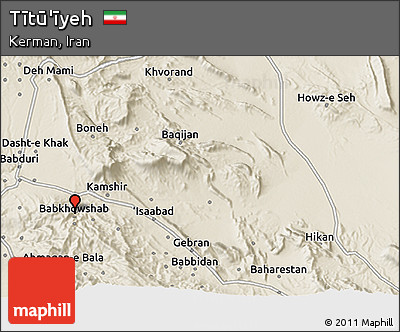 Shaded Relief 3D Map of Tītū'īyeh