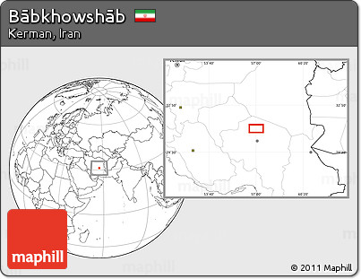Blank Location Map of Bābkhowshāb