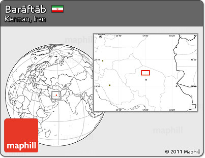 Blank Location Map of Barāftāb