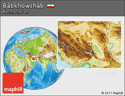 Physical Location Map of Bābkhowshāb