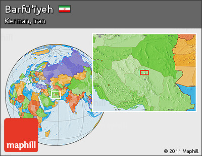Political Location Map of Barfū'īyeh