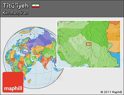 Political Location Map of Tītū'īyeh