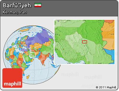 Political Location Map of Barfū'īyeh
