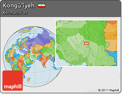 Political Location Map of Kongū'īyeh