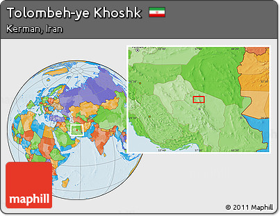 Political Location Map of Tolombeh-ye Khoshk