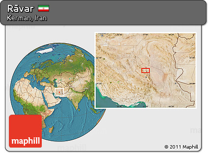 Satellite Location Map of Rāvar