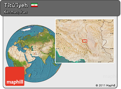Satellite Location Map of Tītū'īyeh